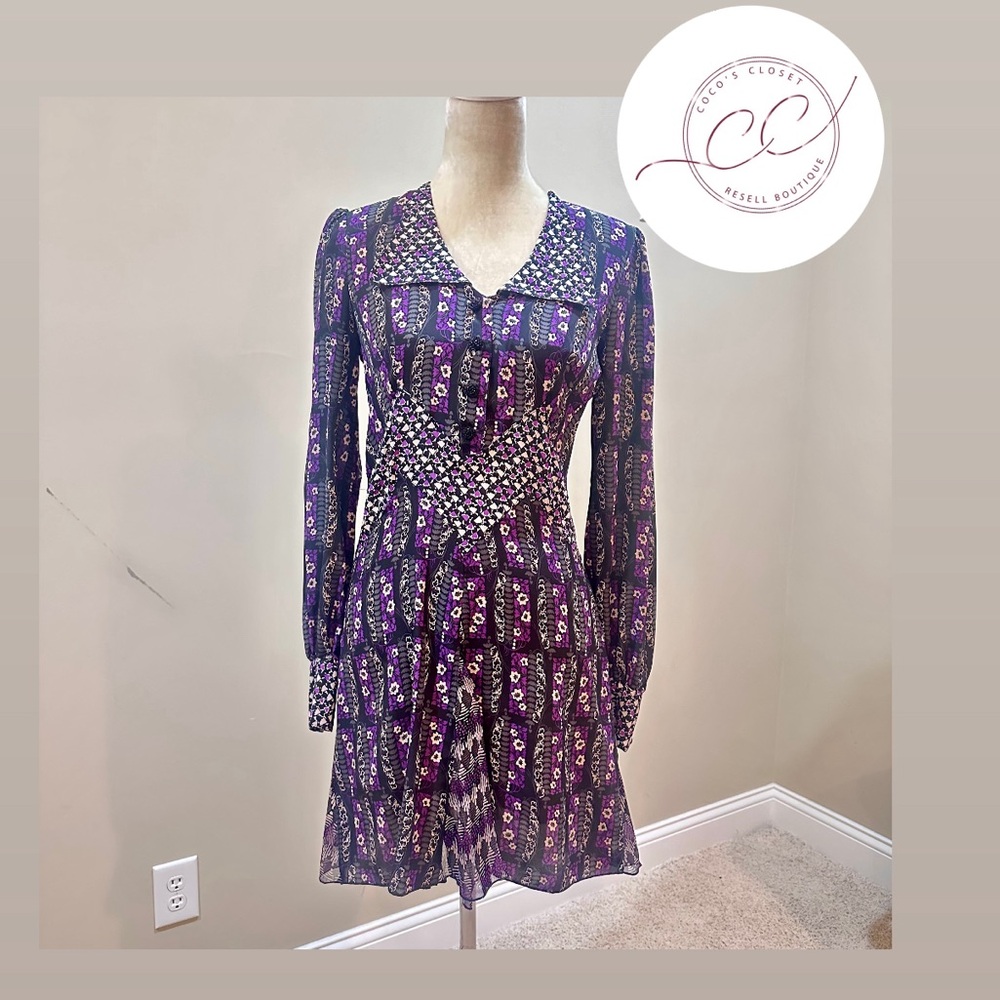 Anna Sui Silk Mini Dress